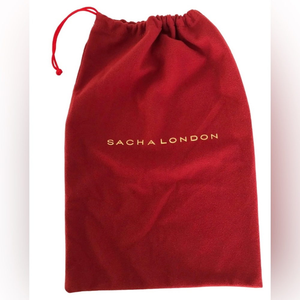 Sacha London Red Drawstring Dust Cover Storage Bag Dustbag 14.5" H X 11.5" W